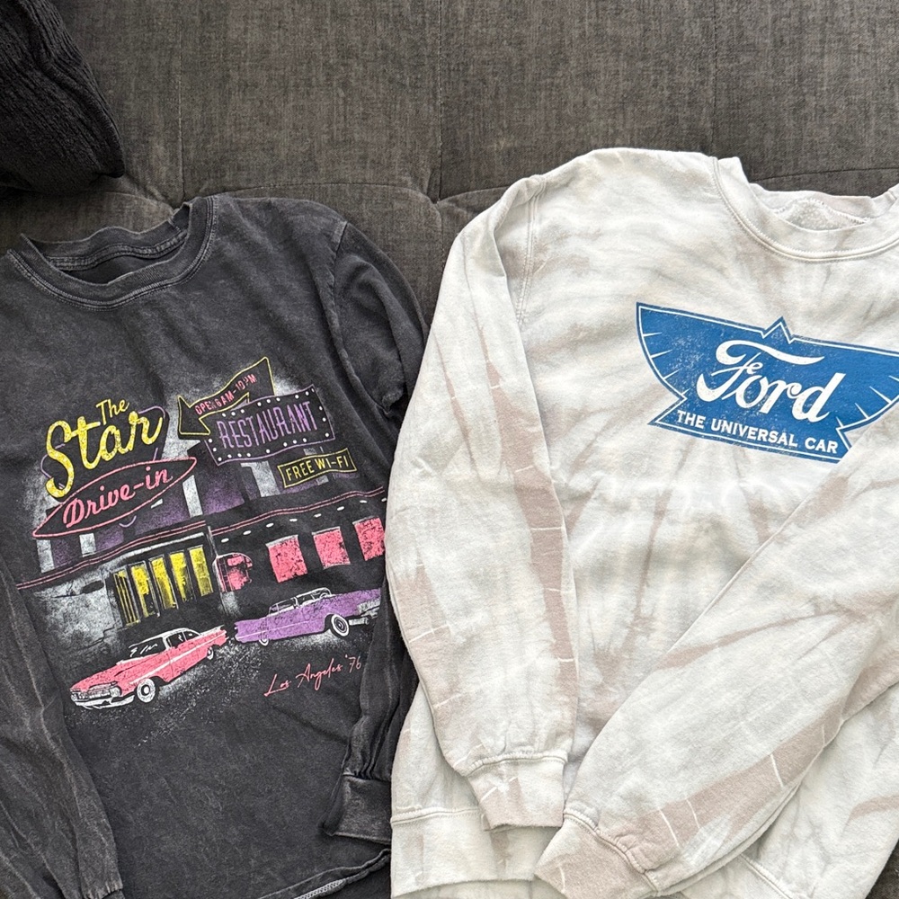 Ford Crewneck & Classic Car Lonf Sleeve Tee